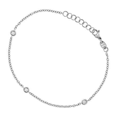 Bracelet Circuit 0.07 carat in Or gris