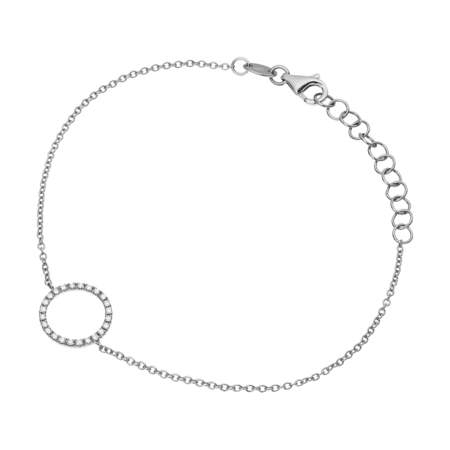 Bracelet Enchanté Cercle in Or gris