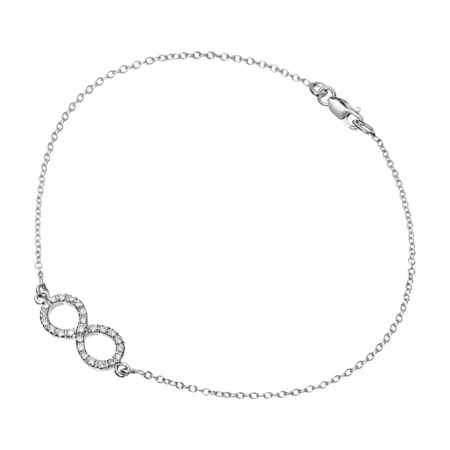 Bracelet Enchanté Infini in Or gris