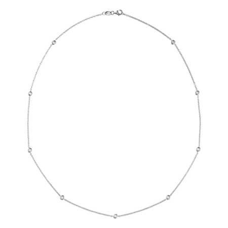 Collier Diamant Circuit 0,03 carat in Or gris