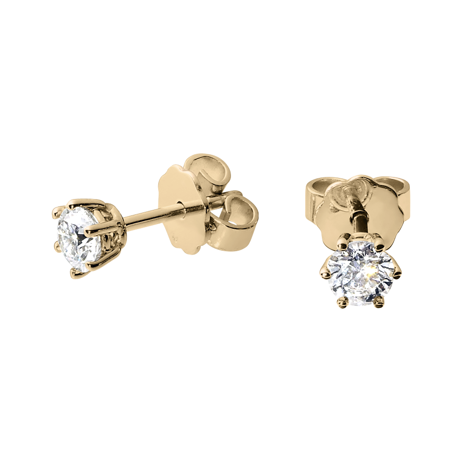 Clous d'oreilles 6-griffes in Or rose
