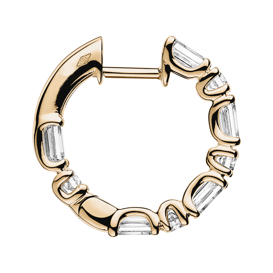Diamond Hoop Earrings IX in Rose Gold