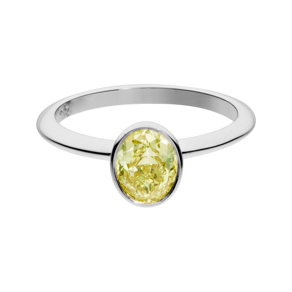 Diamond Ring Fancy Yellow in White Gold