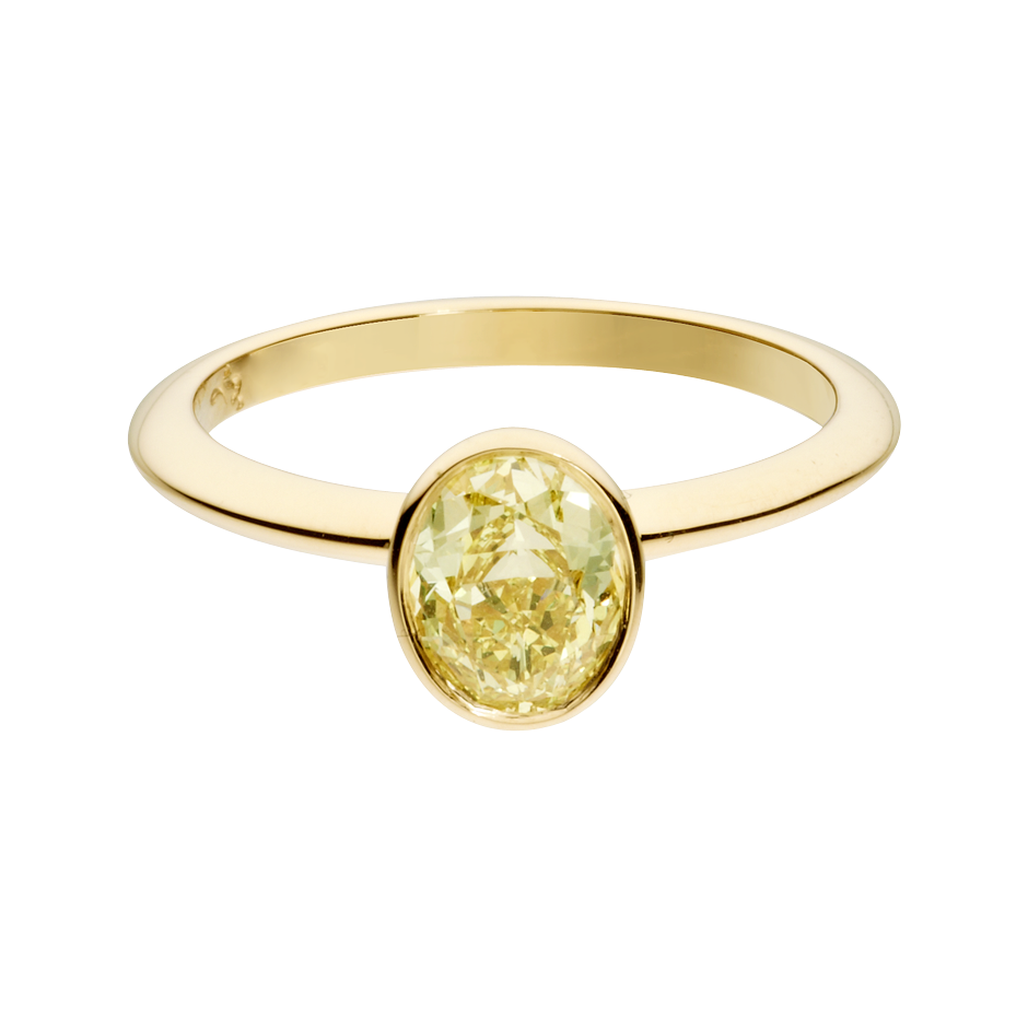 Diamond Ring Fancy Yellow in Yellow Gold