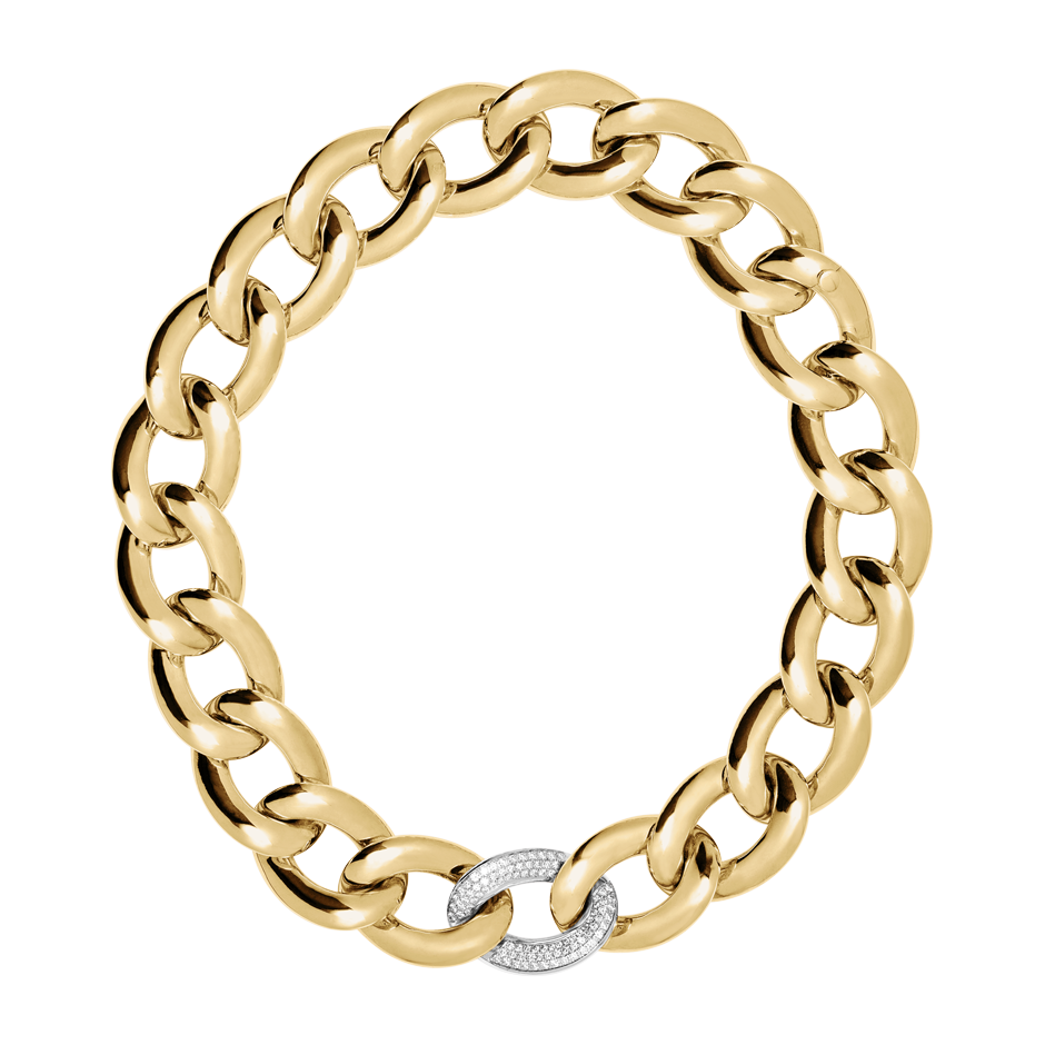 Gold Necklace with Diamonds in Yellow Gold