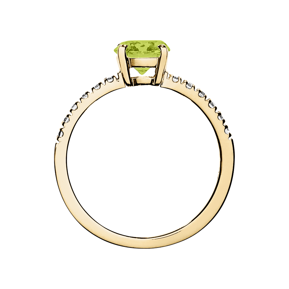 Melbourne Peridot grün in Gelbgold