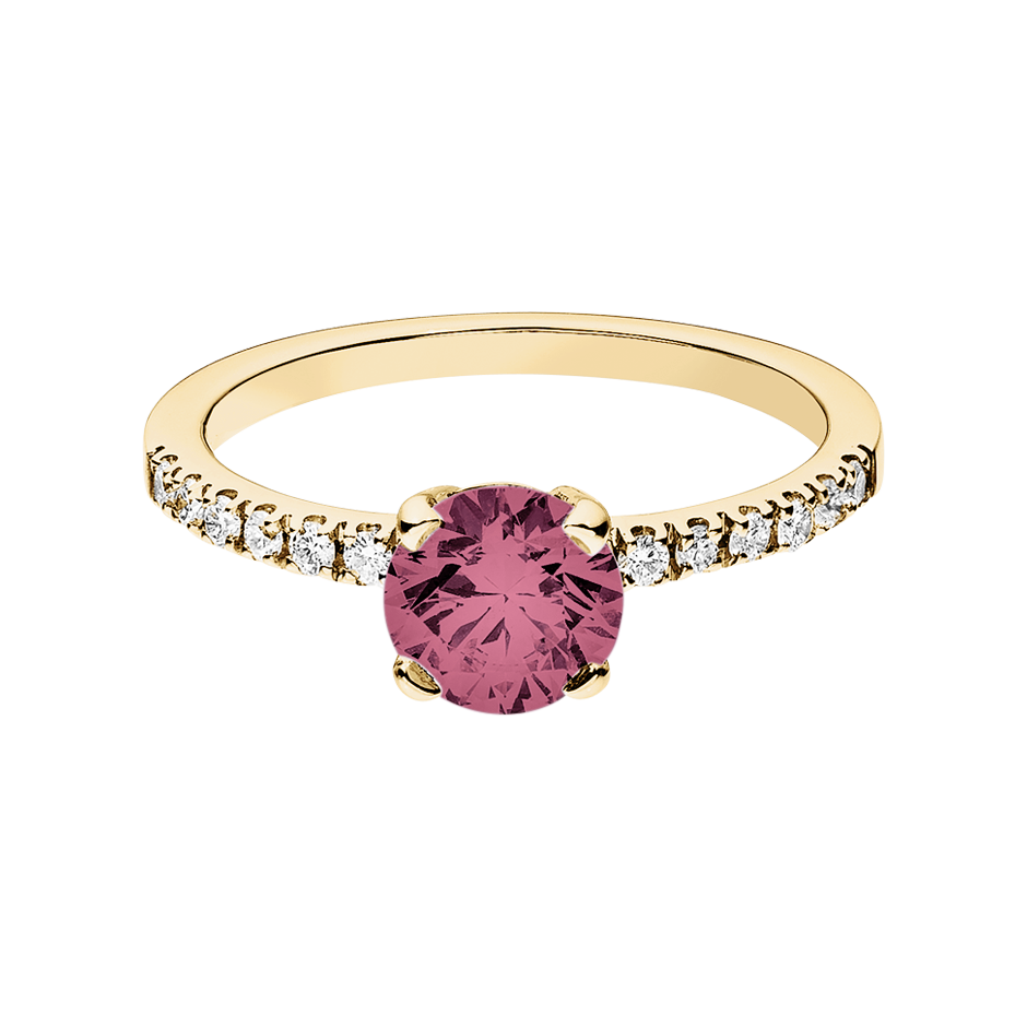 Melbourne Tourmaline pink in Yellow Gold