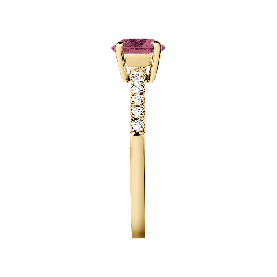 Melbourne Tourmaline pink in Yellow Gold