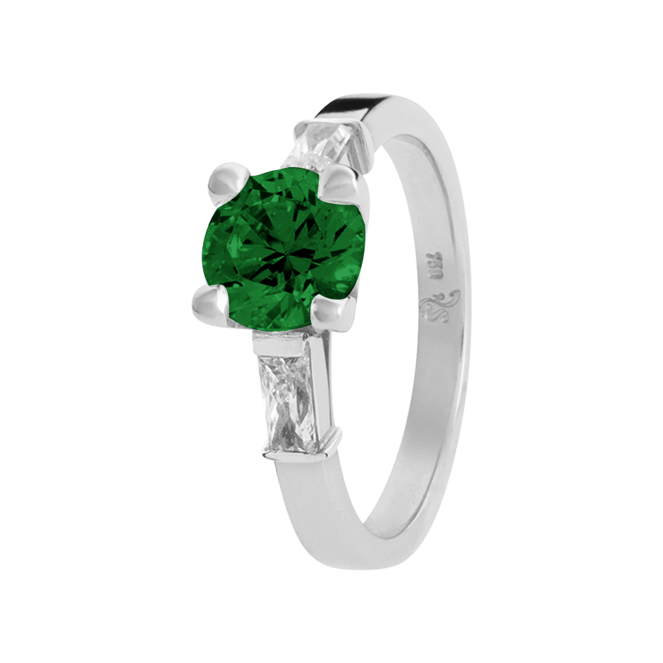 Paris Tourmaline green in White Gold