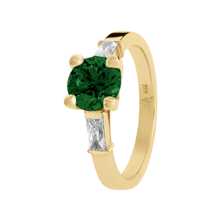 Paris Tourmaline green in Yellow Gold