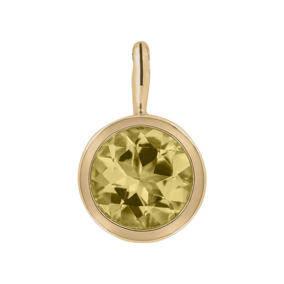 Pendant Bezel Sapphire yellow in Yellow Gold