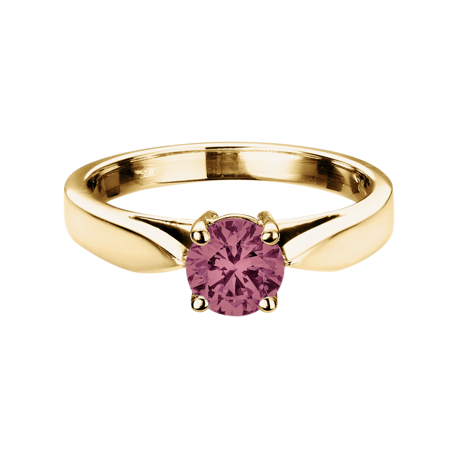 Vancouver Tourmaline pink in Yellow Gold