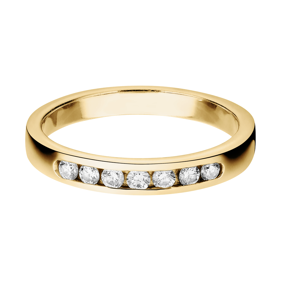 Wedding Rings with Eternity Ring Tallinn in Yellow Gold